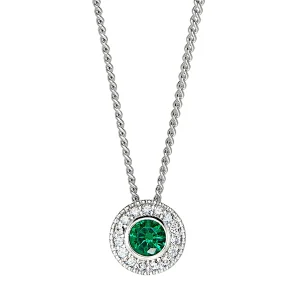 Cubic Zirconia emerald and diamond pendant necklace May birthstone gift at Gittelson Jewelers in Minneapolis